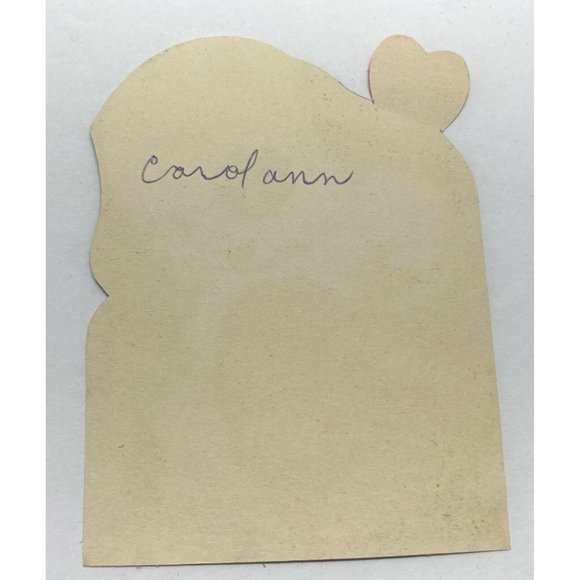 Anthropomorphic Dog Fiddler Valentine Greeting Card Vintage 1940s 4 Inch Diecut - Picture 2 of 4